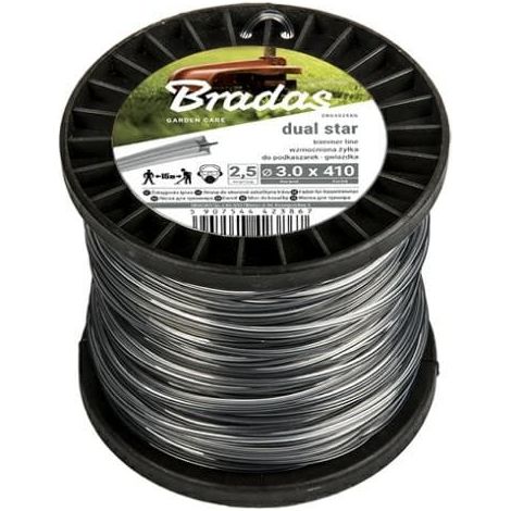 Alambre plastificado con cortador y abrazadera para plantas, Bradas, modelo ZRG27100S, uso en jardinería, soporte flexible y resistente, 100 metros, reutilizable