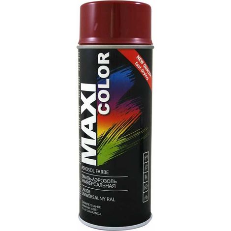 BARNIZ ACRÍLICO ROJO MORADO BRILLO MAXI COLOR RAL3004 400ml SPRAY MOTIP (1/4)