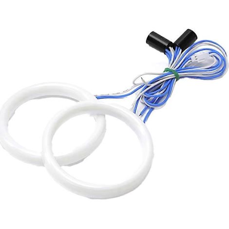 Lot de 2 anneaux lumineux LED « angel eyes » 60 mm, lumière blanche, pour voiture et moto, étanches, 12 V (1/5)