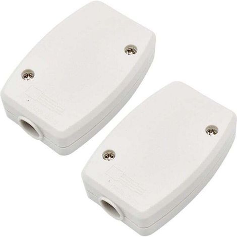 FUJIE 2Pcs 3-Pole Electrical Junction Box Electrical Cable Connector Connection Box - White (1/4)