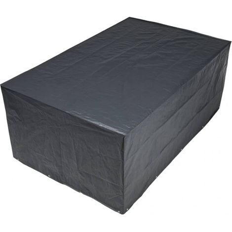 Nature – Housse de protection pour table rectangulaire/ovale et chaises – PE 100 g/m² graphite – Dimensions H70 x L170 x P130 cm (1/2)