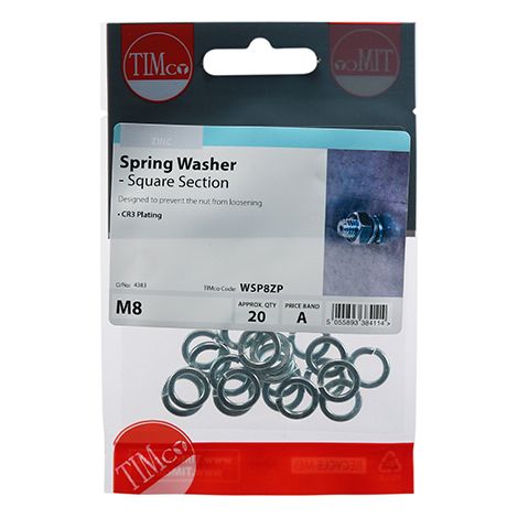 TIMCO Spring Washers DIM7980 Silver - M8