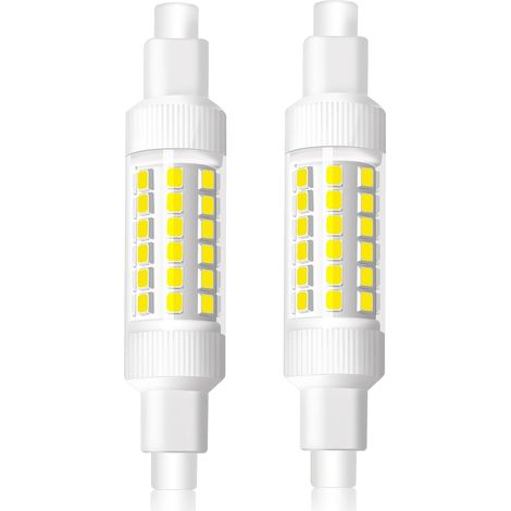 Ampoule R7s LED 78mm 8W Blanc Froid 6000K, LED R7s Lampe Equivalent 70W Ampoule Halogène J78, 830LM, AC220-240V, Angle de Faisceau 360°, Non-Dimmable, Lot de 2 (1/5)