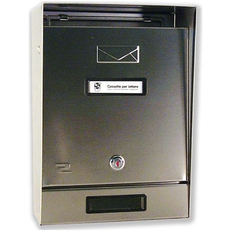 Silmec 10-009 Cassetta Postale Bifacciale per Recinzioni Acciaio Inox AISI 304 Feritoia Serratura Sicurezza colore Inox Satinato (1/6)