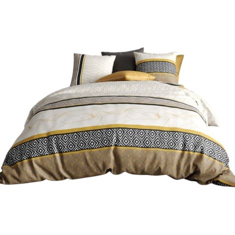 Housse couette + 2 taies 220 x 240 cm Cario (1/3)