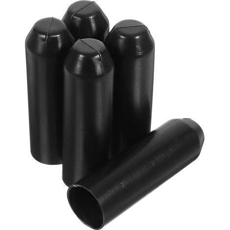 Embouts Thermorétractables 5 Pièces Noir en Polyéthylène pour Fils Embouts Thermorétractables pour Fils, Diamètre 20mm Longueur 70mm, Fermeture Sécurisée Thermorétractable (1/5)