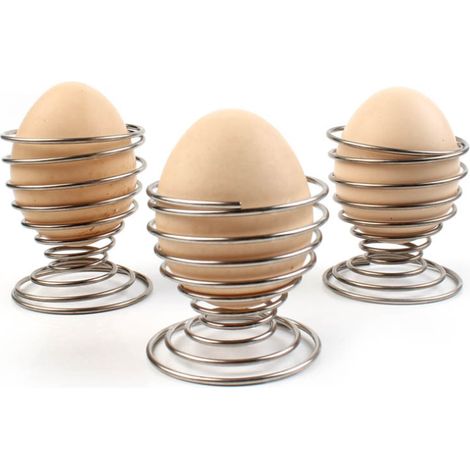 Sollbry Pack de 3 Coupe Oeuf à La Coque Acier Inoxydable pour Oeufs à La Coque Coquetiers en Métal Restaurant et Ménage (1/5)