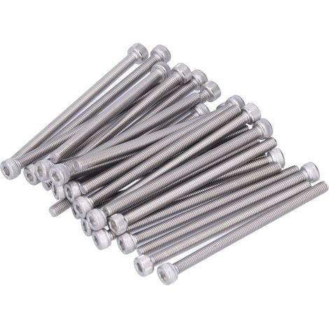 Vis M5 tête cylindrique à six pans creux, lot de 30, inox A2, tige 60 mm, vis à tête hexagonale, kit visserie robuste (1/5)