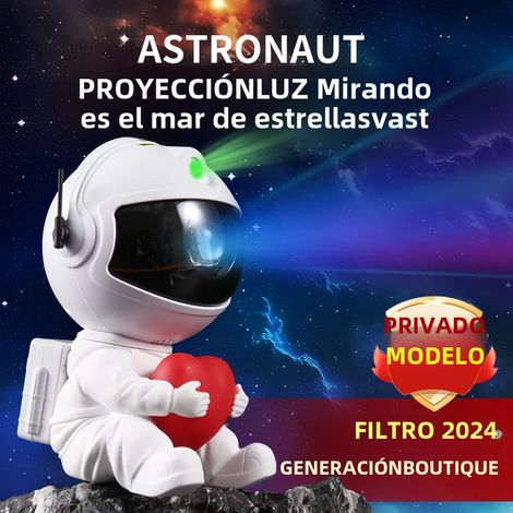 (Cœur rouge) Projection de ciel étoilé Voie lactée Veilleuse LED Astronaute (1/5)