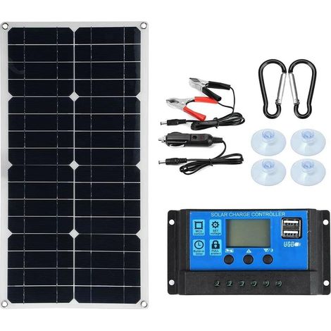 de Panneau Solaire 300W Portable Batterie Flexible pour Bateau Monocristallin RV 12V (1/5)