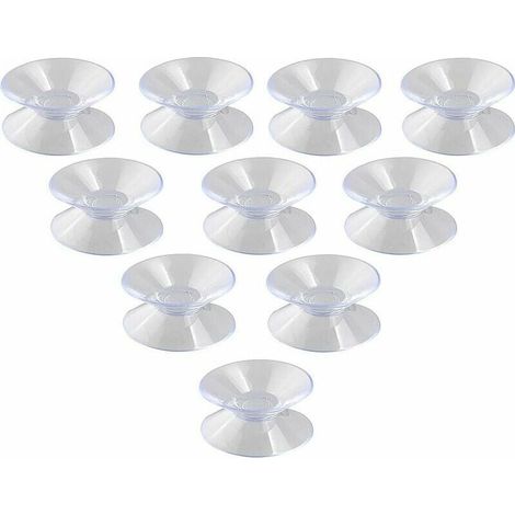Lot de 10 ventouses Double Face en PVC pour Verre et Plastique 30 mm