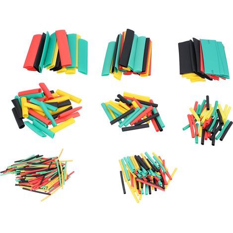 Kit de connecteurs thermorétractables, Protection d'isolation, combinaison colorée, 328 pièces (1/4)