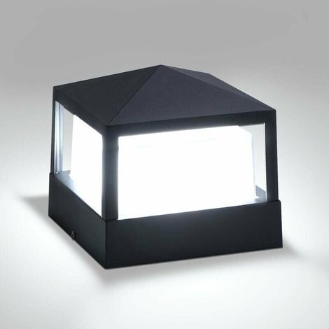 Post Lamp Pillar Lamp Gate Lamp Outdoor Light Column Lamp Villa IP65 Waterproof Aluminum Garden Landscape Lawn Gate Fence Entrance Light, Cool White (1/5)