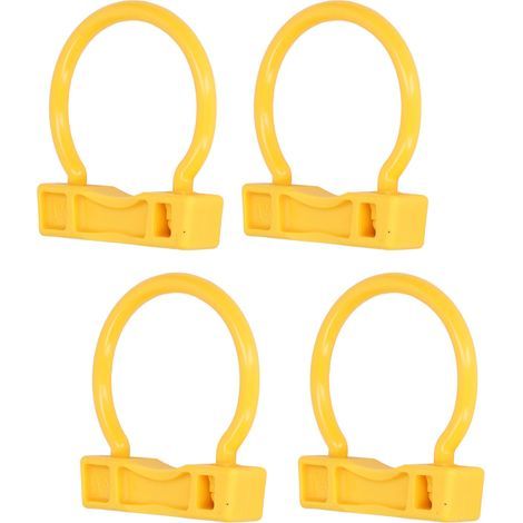 Lot de 4 anneaux nasaux pour bovins, en nylon jaune très élastique et léger, pour vaches.