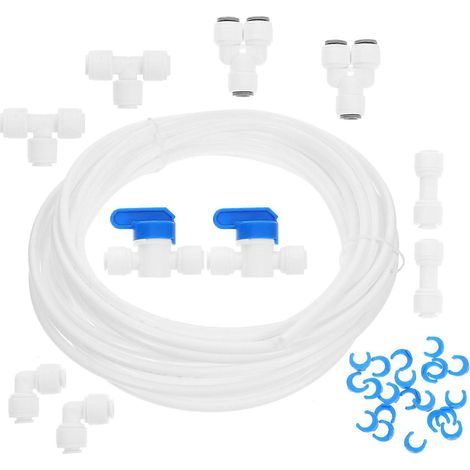 Raccord de tuyau d'arrosage blanc durable, conçu pour une utilisation extérieure, offrant une connexion étanche (lot de 2). (1/5)