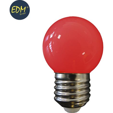 E27 LED-Kugellampe 1 W 80 lm rotes Licht ø45 x 69 mm EDM