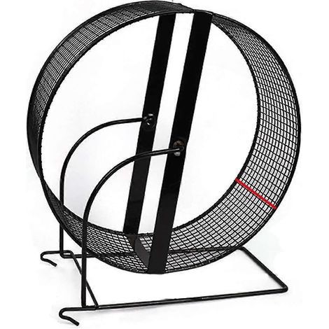 HONORNIC - Roue d'exercice silencieuse pour hamster en métal avec support, facile à utiliser.