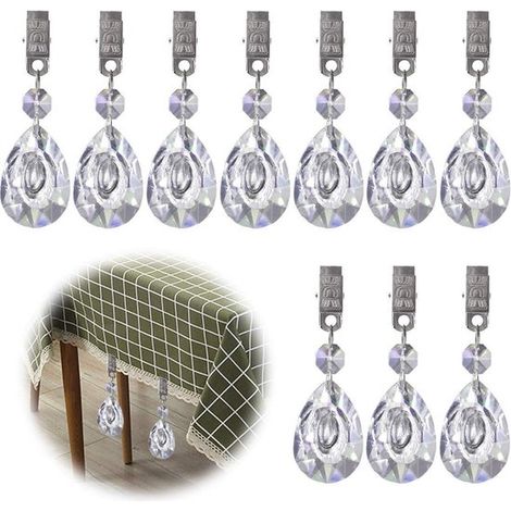 Poids de nappe 10 pièces – Pinces métalliques lestées pour maintenir les nappes en place – Poids robustes pour tables de pique-nique repas et activités extérieures (1/5)