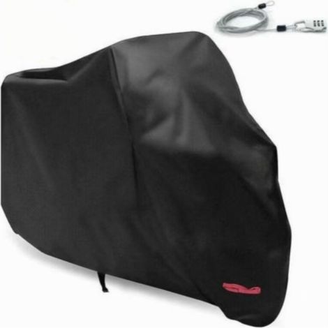 VURAHOME - Housse moto XL 245x105x125cm noir - Protection moto - Garage/extérieur - Pliable, étanche, pour Harley/Honda/Suzuki - Propriétaires de motos (1/4)