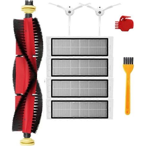 Kits d'accessoires pour aspirateurs robots Roborock S50, S51, E25, S5 et S6 : pièces détachées, filtre, brosses latérales, brosse rotative