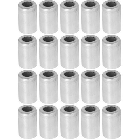 3/8 '' 1/2 '' 5/8 '' 6/8 '' Manchon de Raccord de Tuyau de Climatisation de Voiture 20 Pièces Tuyau de Climatisation Couvercle en Aluminium Couverture de Joint de Climatisation de Forte(1/2in). (1/4)