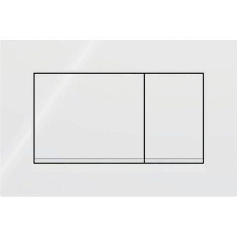 S'applique à la plaque d'actionnement carrée Geberit Sigma20 (anciennement Sigma30) pour double chasse d'eau : blanc, blanc mat (115.883.11.1) (1/4)
