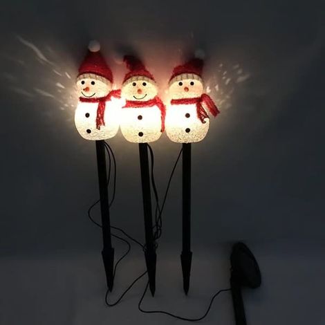 Décoration de Noël bonhomme de neige féérique à énergie solaire, 8 modes d'éclairage pour jardin, guirlande lumineuse en forme de canne à sucre pour allée extérieure (1/5)