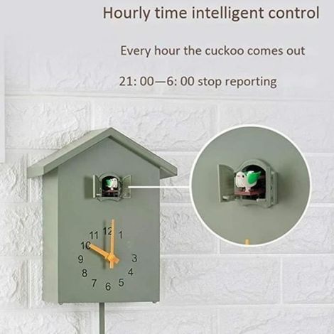 Horloge Murale Style Scandinave, Horloge Coucou par la Fenêtre, Petite Horloge à Oiseaux pour Usage Domestique (1/4)