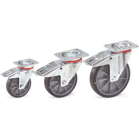 Fetra TPE-ESD Lenkrolle mit Feststeller, 125x32 mm Radgröße (1/2)