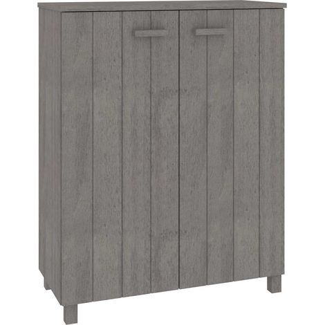 Scarpiera Mobile per scarpe HAMAR Grigio Chiaro 85x40x108 cm in Legno di Pino (1/5)