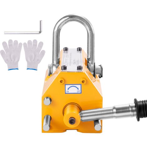 Mophorn Sollevatore magnetico, capacità 660 libbre/300 kg, fattore di sicurezza 2,5, magnete di sollevamento permanente in neodimio e acciaio con rilascio, magnete per impieghi gravosi per paranchi