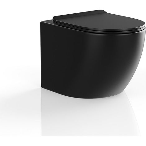 WC sospeso Nero opaco in Ceramica senza flangia - JAVOINE