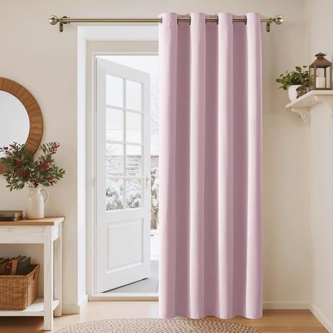 Rideau occultant pour chambre de fille rose, isolant thermique, économie d'énergie, 1 panneau, 52x84 pouces, déco chambre bébé (1/5)