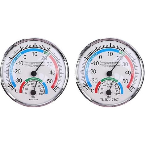 Thermomètre Hygromètre Analogique 2 en 1 pour Intérieur - Mesure Température et Humidité Chambre (1/4)
