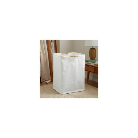 Panier à linge pliable – Avec poignées – Couleur bois naturel – Rangement polyvalent (1/4)