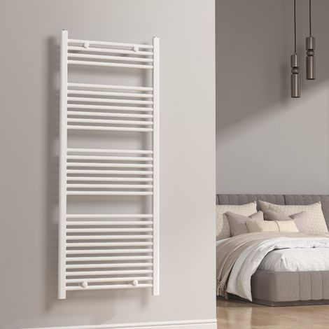 Termoarredo Scaldasalviette Dritto Warm 150x60 Cm Bianco Interasse 55 Cm (1/2)