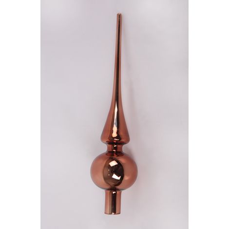 TrendLine Christbaumspitze aus Glas 26 cm espresso glänzend Weihnachtskugel