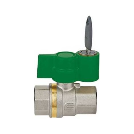 Effebi – Robinet à boisseau sphérique avec serrure à clé – Dimensions 1/2" DN 15 PN 63 – Vanne papillon pour installations hydrauliques