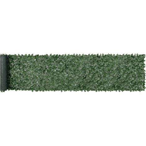 Facile à Poser Haie Artificielle 99x502cm Brise Vue Clôture Feuillage Lierre Occultation Intimité pour Balcon Terrasse Jardin (1/5)