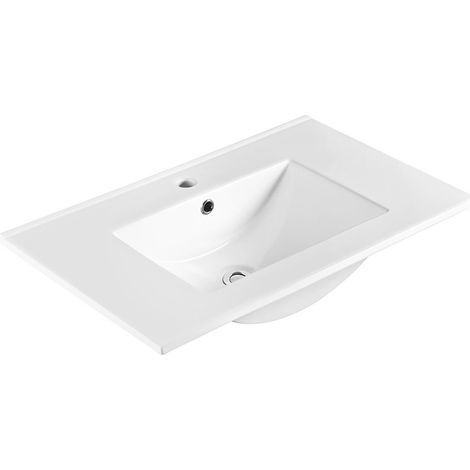 Sapho Slim - Lavabo 71x47 cm, avec trop-plein, trou pour robinetterie, blanc 1601-70 (1/5)