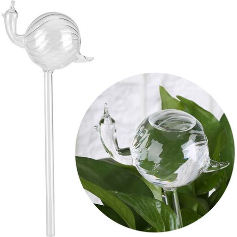 Arroseur automatique pour plantes d'intérieur et fleurs, distributeur d'eau en verre transparent en forme d'escargot (1/3)
