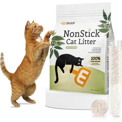 Litière agglomérante anti-adhésive pour chat, 4,1 kg x 1 pièce (1/5)