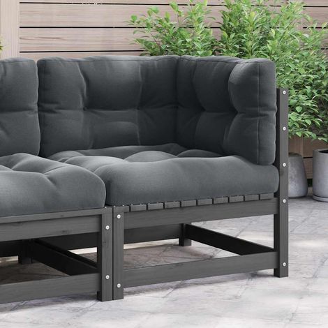 Garten-Ecksofa mit Kissen Massivholz Kiefer (1/5)