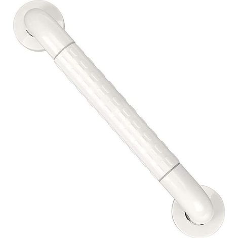 Barre d\\'appui WC Manche Mural INOX Poignée de Baignoire Porte Serviette - 400mm (Blanc) (1/5)