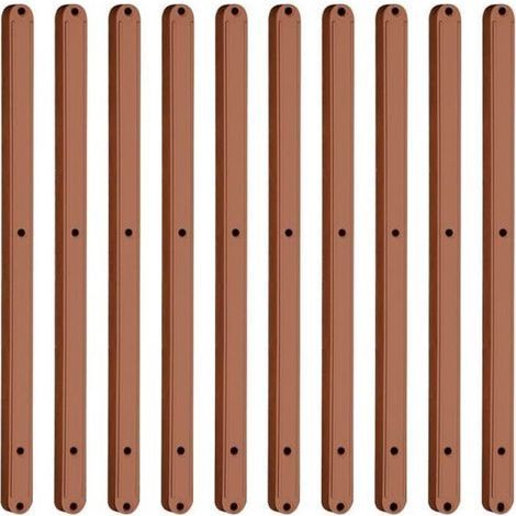 Lot de 5 paires de glissières de tiroir en plastique pour tiroir - 298 mm - Marron (1/5)
