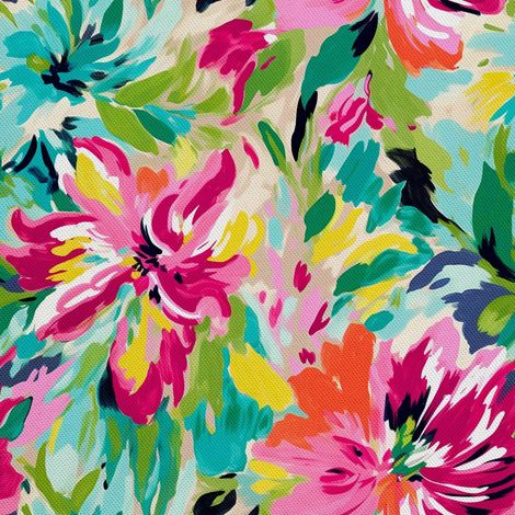 Tela decorativa para exteriores Oxford - Estampado floral - DX2073 (1/5)