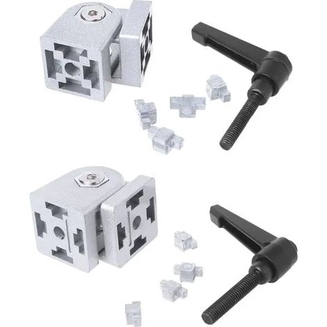 Charnière flexible en alliage de zinc 3030 avec poignée, connecteur à pivot moulé sous pression pour profilé en aluminium extrudé (1/5)