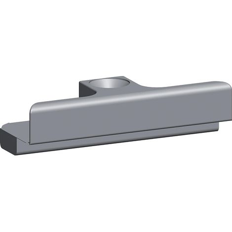 Gâche pour crémone en zamak ferGUard argent® – Jeu de 12 mm – Rainure 7 x 8 x 4 mm – Compatible avec crémones Europa et Fercomatic