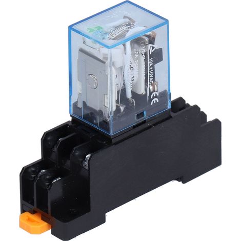 Relais de puissance électromagnétique LY2NJ à 8 broches avec témoin lumineux sur le socle pour moteurs et relais industriels 10 A/C 12 V (1/5)
