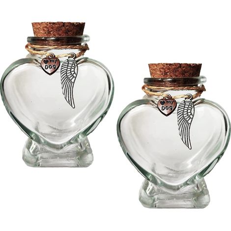 Bouteille commémorative pour animaux de compagnie (2 pièces) - Souvenir en fourrure - Urne funéraire - Convient aux chiens et aux chats (1/5)
